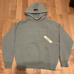 Essentials Pullover Hoodie in Dusty Blue-Grey